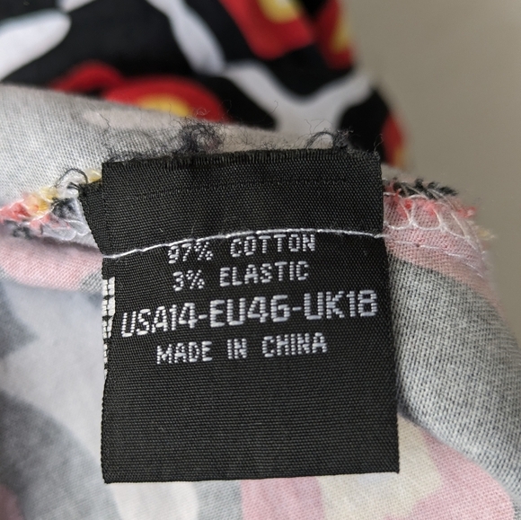 HEARTS AND ROSES Rockabilly Swing Dress, Vintage Pin-Up Vibes, "Hot Coals", XL - Picture 7 of 10